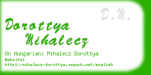 dorottya mihalecz business card